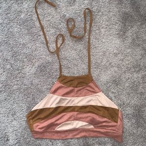 Suede Halter Top